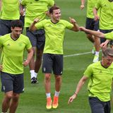 Mario Götze macht sich fit für da Achtelfinale am Sonntag