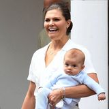 Prinzessin Victoria zeigt sich traditionell an ihrem Geburtstag auf Schloss Solliden.