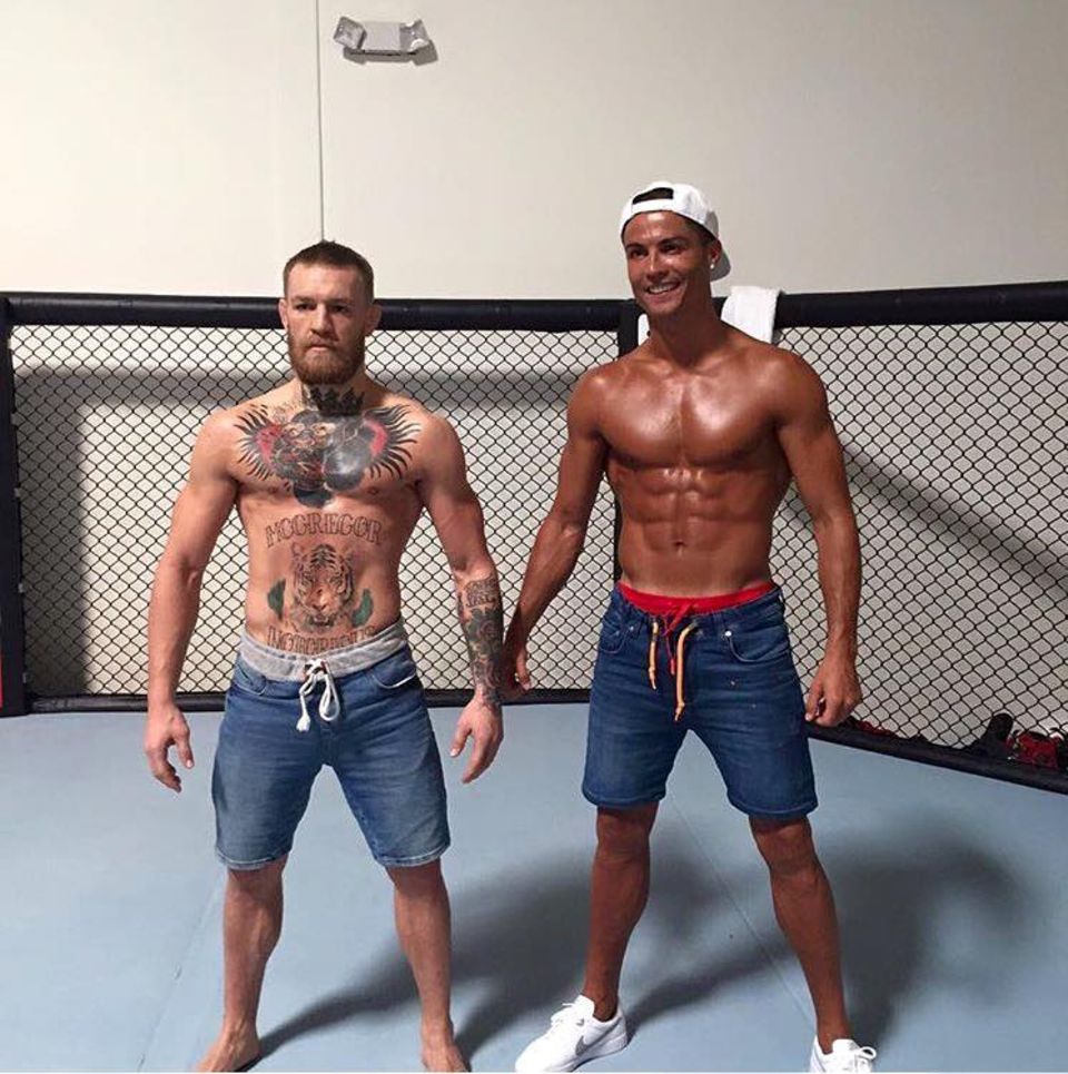 Sein Sparring Partner: Cristiano Ronaldo kann Conor McGregor zu seinen Freunden zählen. Der irische MMA-Kämpfer ist amtierender UFC Federgewicht Champion.