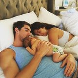 Michael Phelps mit Ehefrau Nicole und Sohn Boomer