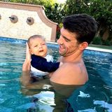 Michael Phelps mit Sohn Boomer