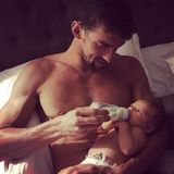 Michael Phelps mit Sohn Boomer