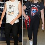 Auch nach der Trennung verzichten Chloë Moretz und Brooklyn Beckham natürlich nicht auf ihre geliebten Band-Shirts. Und wie es die Ironie des Schicksals so will: Kurz nach ihrem Liebes-Aus tragen beide - unabhängig voneinander - ihre "Rolling Stones"-Oberteile zu genau der gleichen Zeit. Tja, ihr Modegeschmack verbindet sie halt immer noch.