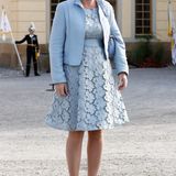 Taufe Prinz Alexander von Schweden: Die schwedische Journalistin Anna von Koch kommt in Babyblau.