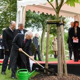 Tag 4  Symbolische Geeste: König Carl Gustaf pflanzt einen Baum in Wittenberg.