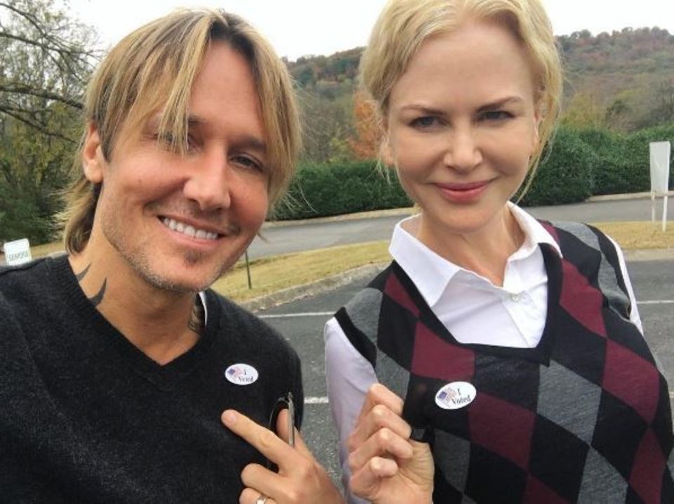 Auch Nicole Kidman und Ehemann Keith Urban sind zur Wahl gegangen.