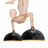 Manege frei! Deckenleuchte "Limbo Trapeze" mit handgewebter Figur (Kenneth Cobonpue, ca. 2.860 Euro)