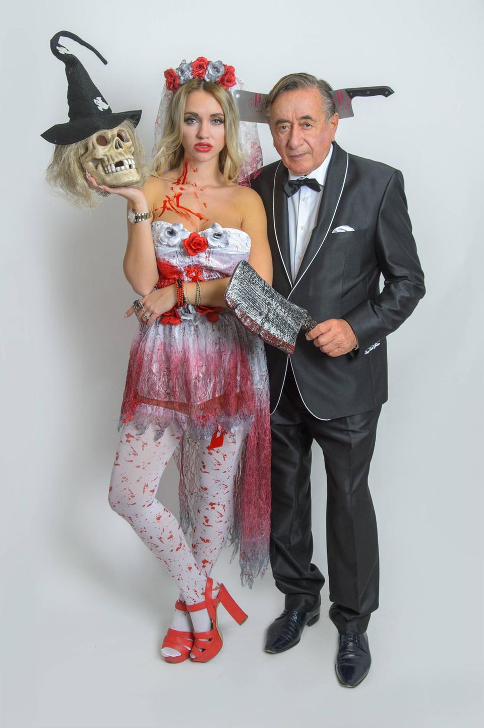 Richard un Cathy Lugner im Halloween-Outfit