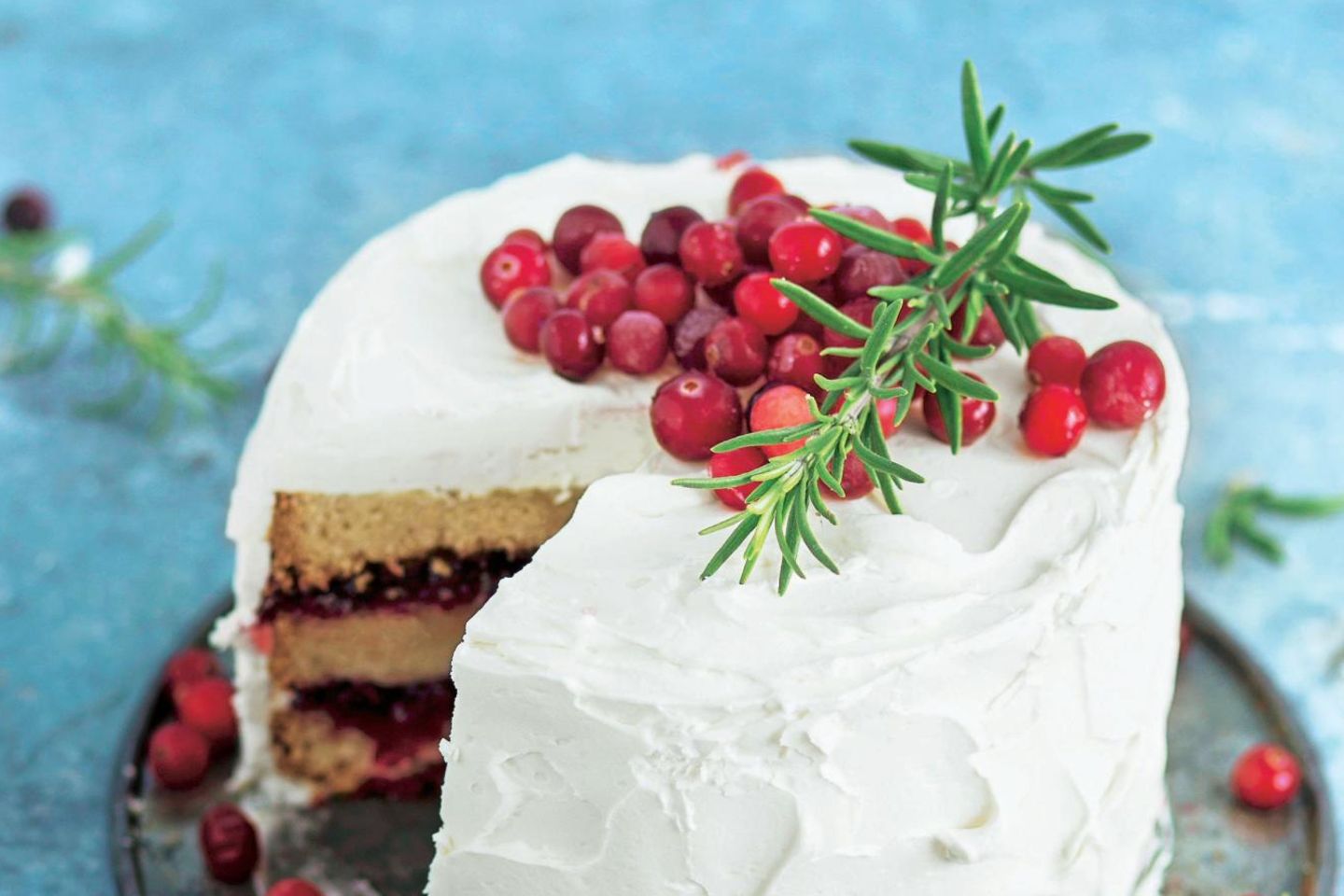 Cranberry-Cake mit Frosting