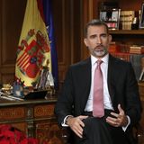 24. Dezember 2016  König Felipe hält die traditionelle Weihnachtsansprache aus dem Zarzuelapalast.