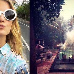 Model Constance Jablonski teilt ein stimmungsvolles Foto aus Bali und schreibt dazu: "Happy new Year, Welt! Möge 2017 jedem Frieden, Respekt und Liebe bringen!"