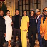 "Letzte Nacht im Weißen Haus": Sängerin La La Anthony posiert unter anderem mit Terrence J, Kelly Rowland und Rapper Wale für ein Gruppenfoto.
