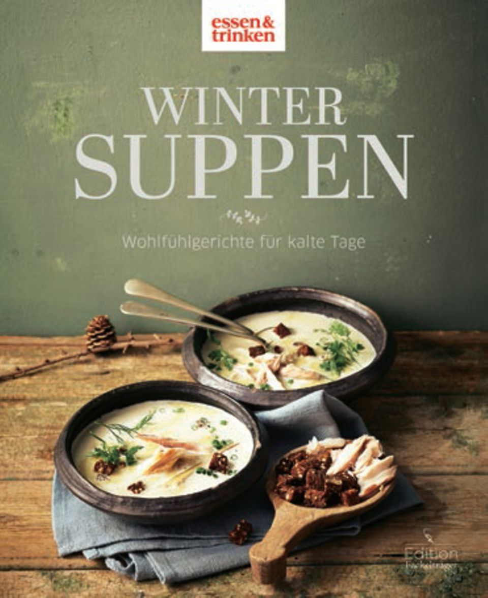 Seelachseintopf: Von Beef Stew mit Klößen über Pilz-Minestrone bis Fisch-Pot-au-feu mit Garnelen und Safran: Die Köche des Food-Magazins "Essen & trinken" präsentieren ihre 60 Lieblingssuppen und -Eintöpfe für kalte Tage. ("Wintersuppen", Edition Fackelträger, 144 S., 20 Euro) Von Beef Stew mit Klößen über Pilz-Minestrone bis Fisch-Pot-au-feu mit Garnelen und Safran: Die Köche des Food-Magazins "Essen & trinken" präsentieren ihre 60 Lieblingssuppen und -Eintöpfe für kalte Tage. ("Wintersuppen", Edition Fackelträger, 144 S., 20 Euro)