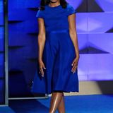 Bei der Democratic National Convention im Juli 2016 in Philadelphia zeigte sich Michelle Obama in kraftvollen Blau.