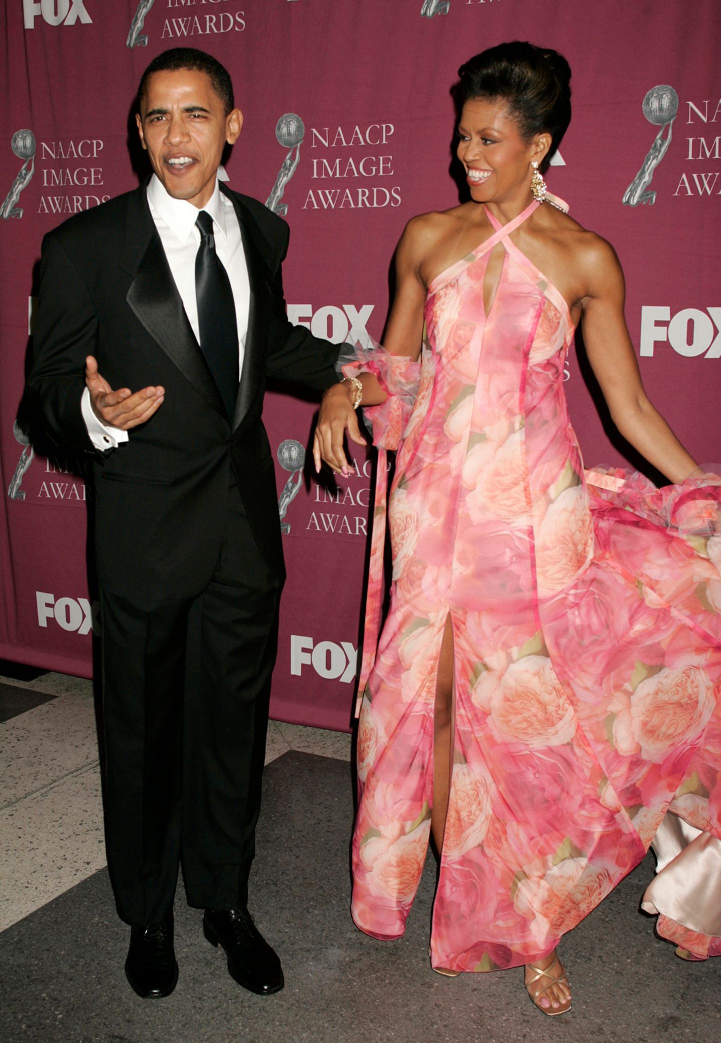 Eine Vorliebe für florale Outfits ließ Michelle schon durchblicken, als Barack Obama 2005 noch US-Senator von Illinois war.