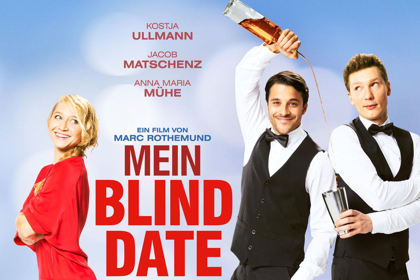 Anna Maria Mühe und Kostja Ullmann : Die Komödie "Mein Blind Date mit dem Leben" mit Kostja Ullmann, Jacob Matschenz und Anna Maria Mühe kommt am 26. Januar in die deutschen Kinos. Die Komödie "Mein Blind Date mit dem Leben" mit Kostja Ullmann, Jacob Matschenz und Anna Maria Mühe kommt am 26. Januar in die deutschen Kinos.