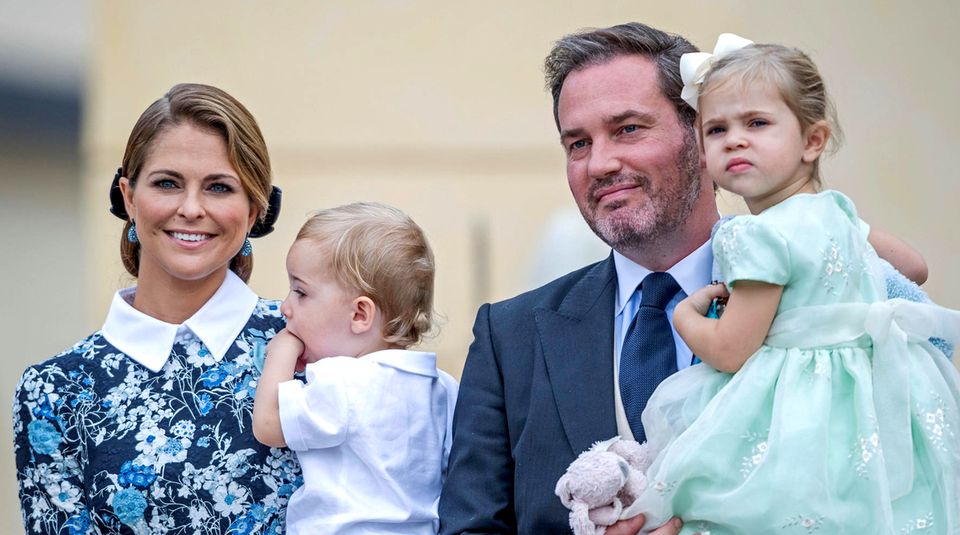 Prinzessin Madeleine, Chris O'Neill, Prinz Nicolas + Prinzessin Leonore