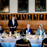 9. Februar 2017  Mittagessen gibt es im Alten Rathaus in Leipzig. Gastgeber ist Ministerpräsident Stanislaw Tillich, aber der König hält noch eine Rede.