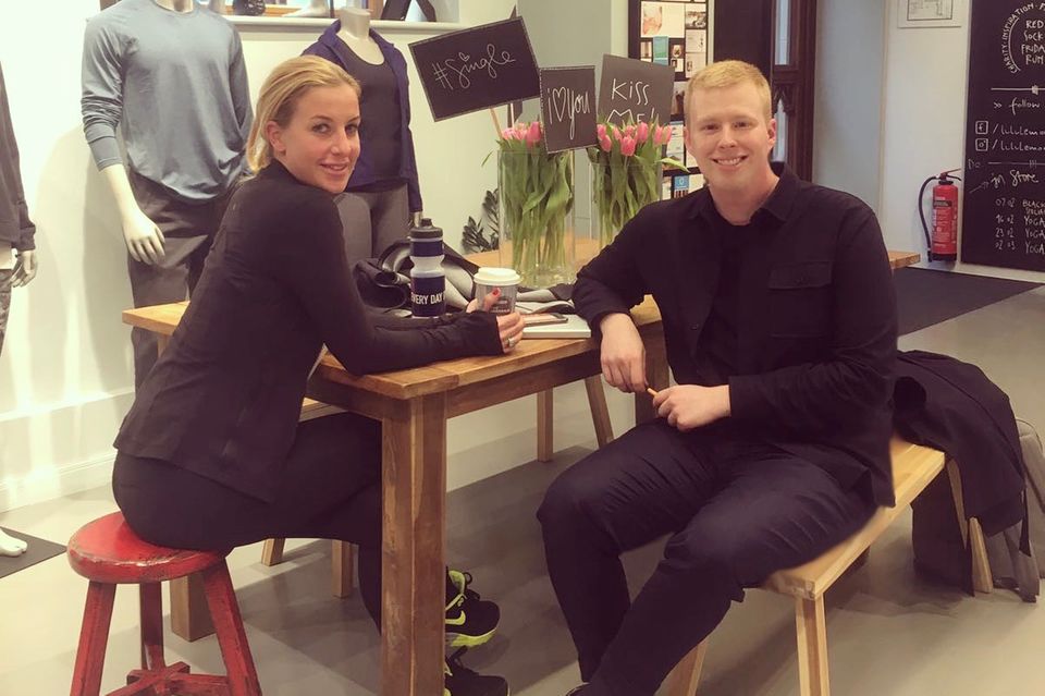 Charlotte Würdig : Charlotte Würdig und Steffen von GALA im Hamburger Store von "Lululemon" Charlotte Würdig und Steffen von GALA im Hamburger Store von "Lululemon"