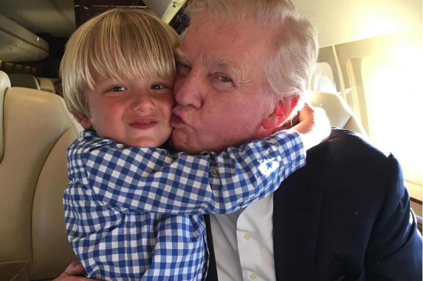 Tristan Trump mit seinem Großvater Donald Trump 