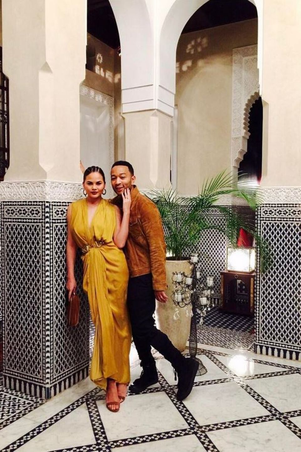 18. März 2017 Ein Abend nur als Paar gönnen sich Chrissy in John in Marrakesch. 18. März 2017 Ein Abend nur als Paar gönnen sich Chrissy in John in Marrakesch.