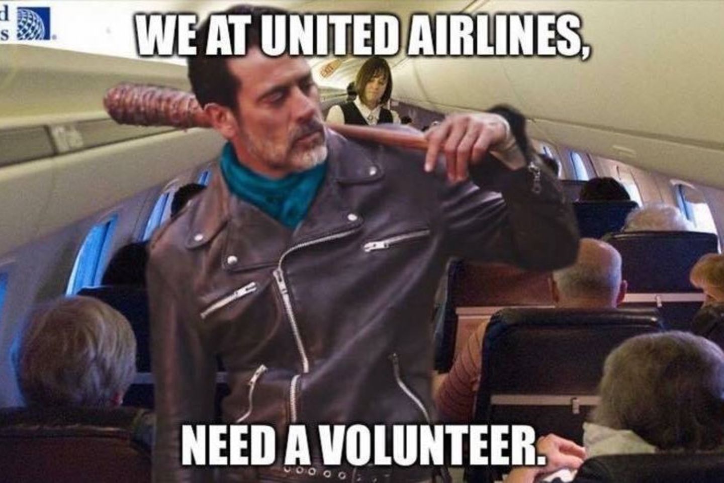 Eines von vielen Reaktionen auf den Vorfall bei United Airlines