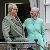 16. April 2017  Königin Margrethe feiert ihren 77. Geburtstag mit Prinz Henirk und der übrigen Familie an ihrer Seite auf Schloss Marselisborg.