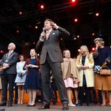 Königstag 2017  Von der Bühne aus richtet der König seines Dankesworte an alle, die nach Tilburg gekommen sind zum Gratulieren und Feiern.