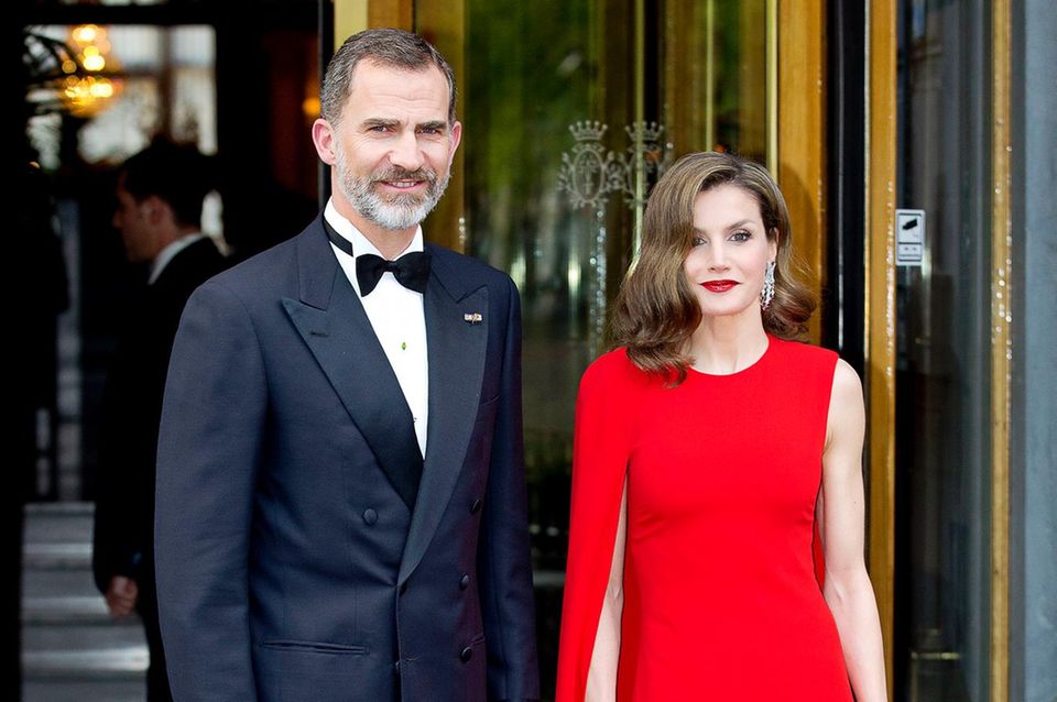 Erwischt vor dem Hotel: König Felipe und Königin Letizia von Spanien.