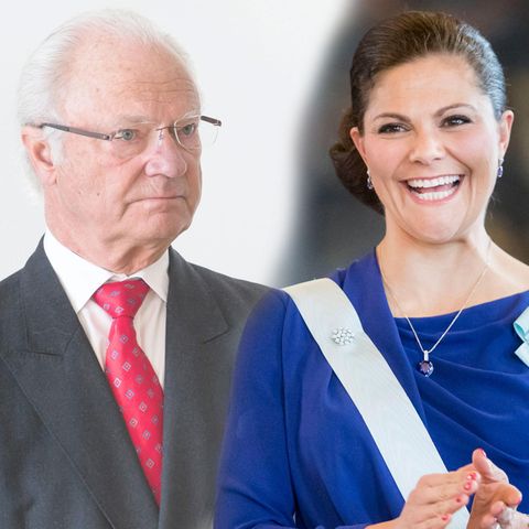 König Carl Gustaf + Prinzessin Victoria