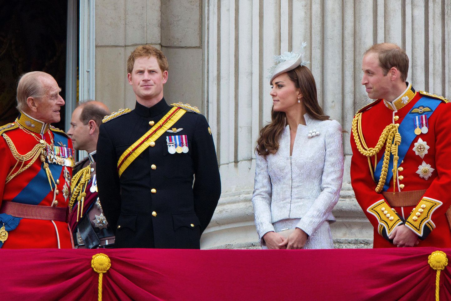 Prinz Philip, Prinz Harry, Herzogin Catherine + Prinz William