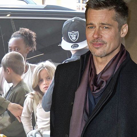 Angelina Jolie + Shiloh + Zahara+ Vivienne, Brad Pitt