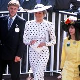 Auch Prinzessin Diana zeigte sich gerne mit Polka Dots, wie hier 1988 beim Pferderennen in Ascot. Ob Catherine sich davon hat inspirieren lassen?