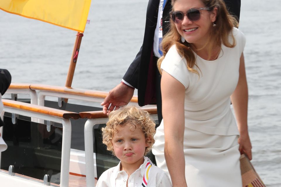 Brigitte Macron, Sophie Grégoire und Co.: Sophie Grégoire, Ehefrau von Justin Trudeau, und Sohn Hadrien Sophie Grégoire, Ehefrau von Justin Trudeau, und Sohn Hadrien