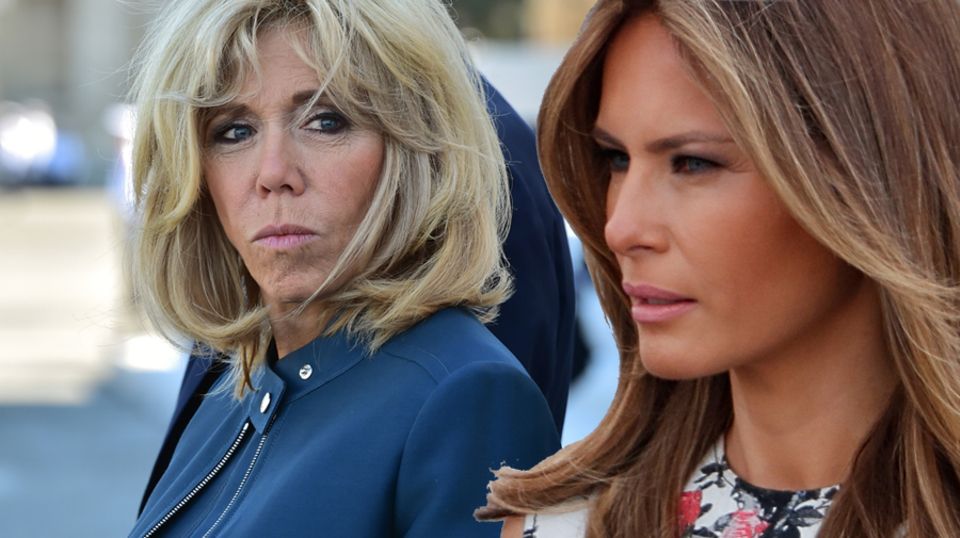 Petition gegen Brigitte Macron: Brigitte Macron, Melania Trump Brigitte Macron, Melania Trump