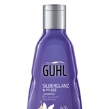 Schützt weißes und blondes Haar vor Verfärbungen: "Silberglanzshampoo & Pflege" von Guhl, 250 ml, ca. 3 Euro