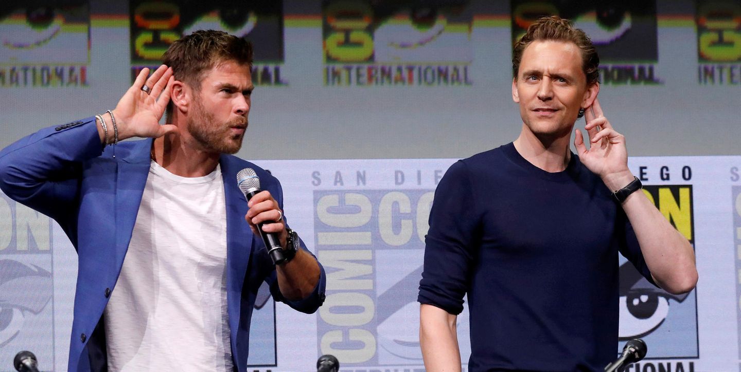 Thor (Chris Hemsworth) und Loki (Tom Hiddleston) heizen den Fans auf der Comic-Con bei der Präsentation ihres neuen Films "Thor: Ragnarok" in San Diego ordentlich ein. 