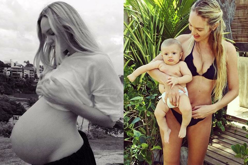 Behati Prinsloo + Candice Swanepoel: Oktober 2016: Zwei Tage bevor der kleine Anacã zur Welt kommt, posiert Candice Swanepoel stolz mit ihrem entblößten Babybauch, von dem im januar 2017 schon gar nichts mehr übrig ist. Beim Anblick ihres Bikini-Bodys fragt man sich: Wie hat sie das nurgeschafft?! Oktober 2016: Zwei Tage bevor der kleine Anacã zur Welt kommt, posiert Candice Swanepoel stolz mit ihrem entblößten Babybauch, von dem im januar 2017 schon gar nichts mehr übrig ist. Beim Anblick ihres Bikini-Bodys fragt man sich: Wie hat sie das nurgeschafft?!