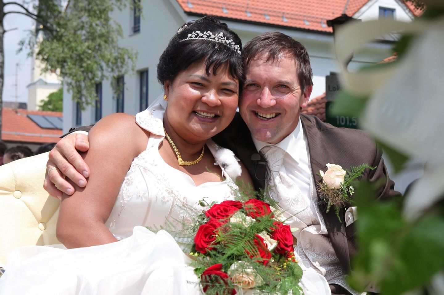 Narumol und Josef bei ihrer ersten Hochzeit am 5. Juli 2010