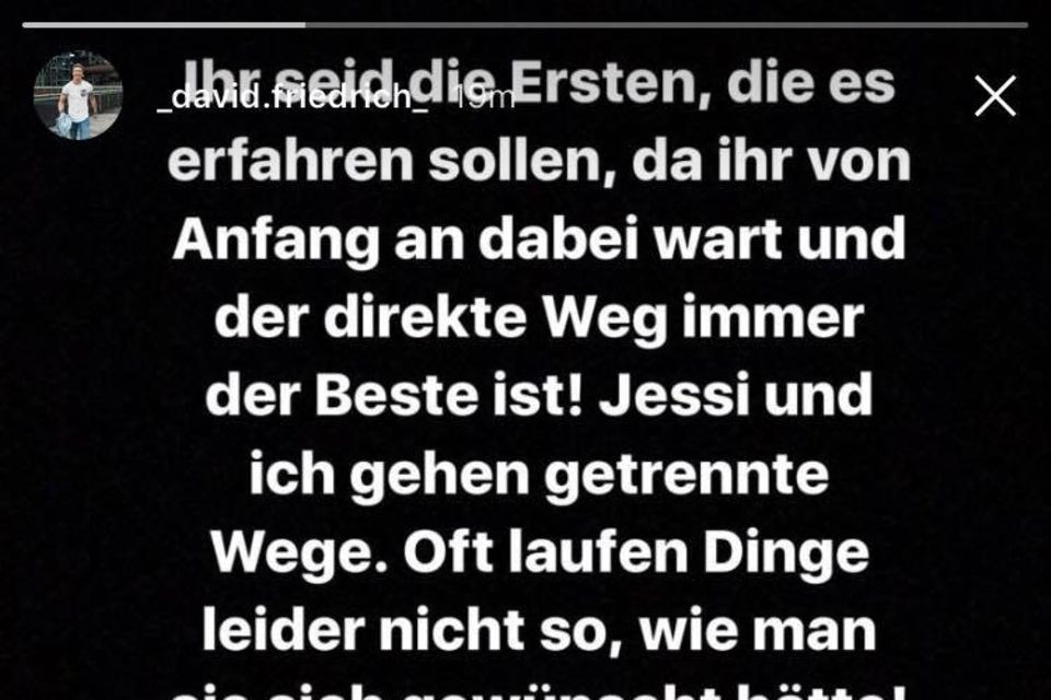Jessica Paszka + David Friedrich: Mit ehrlichen Worten wendet sich David Friedrich an seine Fans und bestätigt die Trennung. Mit ehrlichen Worten wendet sich David Friedrich an seine Fans und bestätigt die Trennung.