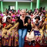 Model Lena Gercke eröffnet als Botschafterin der Stiftung "RTL - Wir helfen Kindern" ein Kindernothilfe-Heim für obdachlose Mädchen in der Nähe von Delhi, Indien.  Dies ist nur eines der Projekte, das dank der Rekordsumme von mehr als neun Millionen  Euro vom 22. RTL-Spendenmarathon umgesetzt werden kann. 