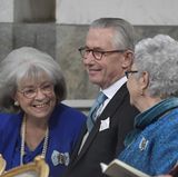 Prinzessin Margaretha und Prinzessin Christina, die Schwestern von König Carl Gustaf und (ganz vorne) Prinz Leopold von Bayern