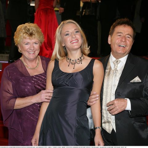 Stefanie Hertel mit ihren Eltern Elisabeth und Eberhard Hertel