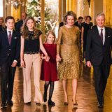 20. Dezember 2017  Prinzessin Eléonore, Prinz Emmanuel, Prinz Gabriel, Prinzessin Elisabeth, König Philippe und Königin Mathilde nehmen am traditionellen Weihnachtskonzert teil.