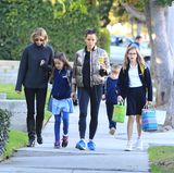 24. Januar 2018   Eine fast normale Mutter: Schauspielerin Jennifer Garner holt ihre Kinder Seraphina, Samuel und Violet von der Schule ab.
