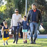 27. Januar 2018   Familientag im Coldwater Canyon Park in Beverly Hills: Sohn Samuel, Jennifer Garner, Tochter Seraphina und Ben Affleck verbringen wertvolle gemeinsame Zeit.