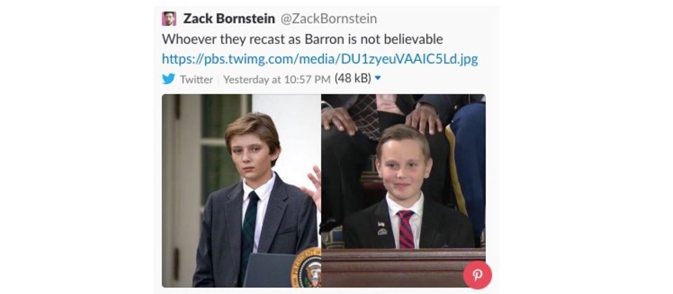 Melania Trump : Diesen beleidigenden Tweet hat Zack Bornstein inzwischen wieder gelöscht. Diesen beleidigenden Tweet hat Zack Bornstein inzwischen wieder gelöscht.