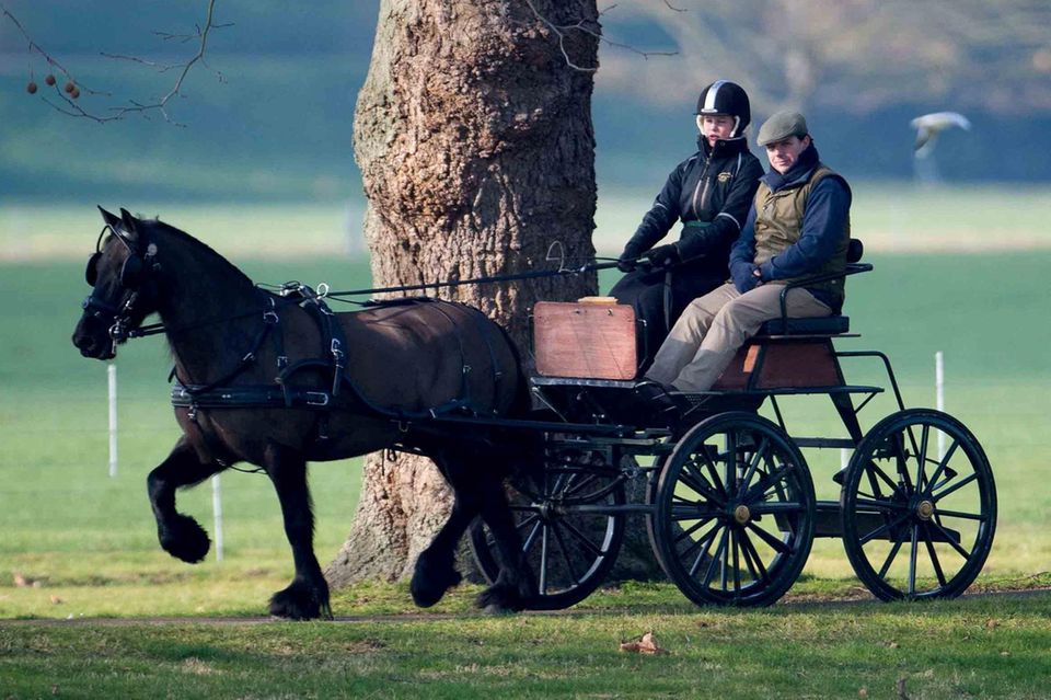 Lady Louise Windsor: Im flotten Trab lenkt Lady Louise Windsor ihr Fellpony durch den Park von Windsor am letzten Sonntag. Im flotten Trab lenkt Lady Louise Windsor ihr Fellpony durch den Park von Windsor am letzten Sonntag.