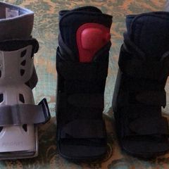 Im Ski-Urlaub in Kanada hat sich Victoria wohl einen Ermüdungsbruch zugelegt und muss deshalb Vorlieb mit diesen hübschen Schuhen nehmen. 