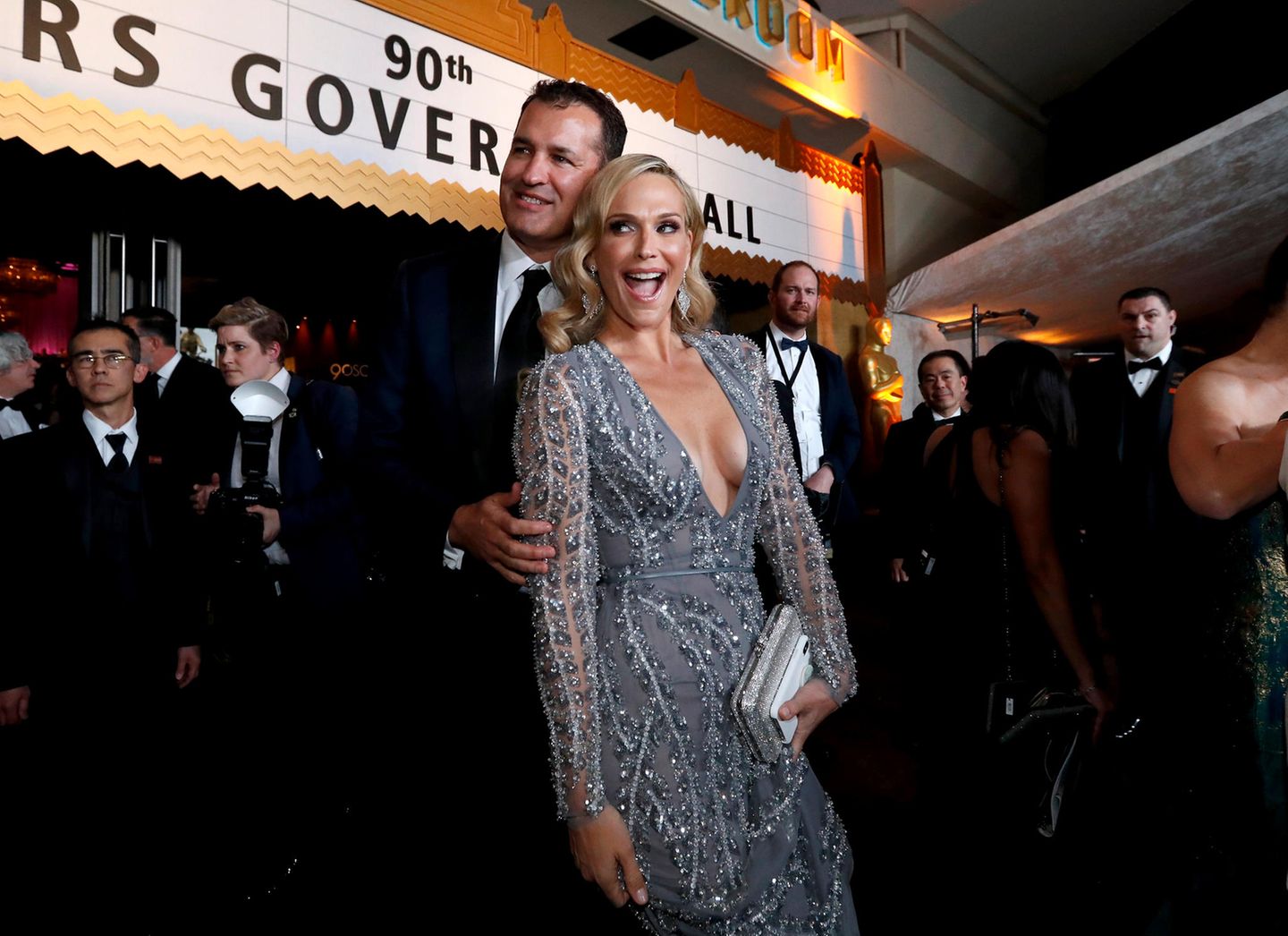 Scott Stuber und Molly Sims feiern beim Oscars Governors Ball. 